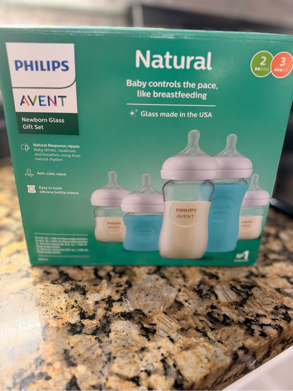 Philips Avent Natural Glass Newborn Gift Set – 5 Bottles